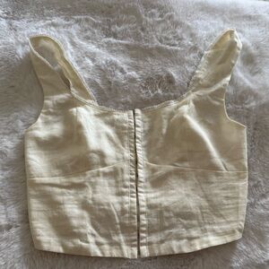 Forever 21 Cream Crop Top